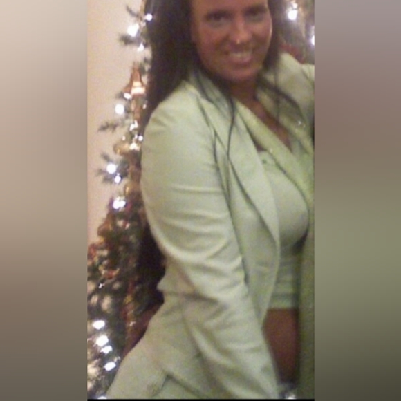 bebe Real Mint Green Leather Jacket - Picture 8 of 16